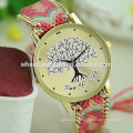 2015 new diy tree pattern ladies bracelet wrist watch